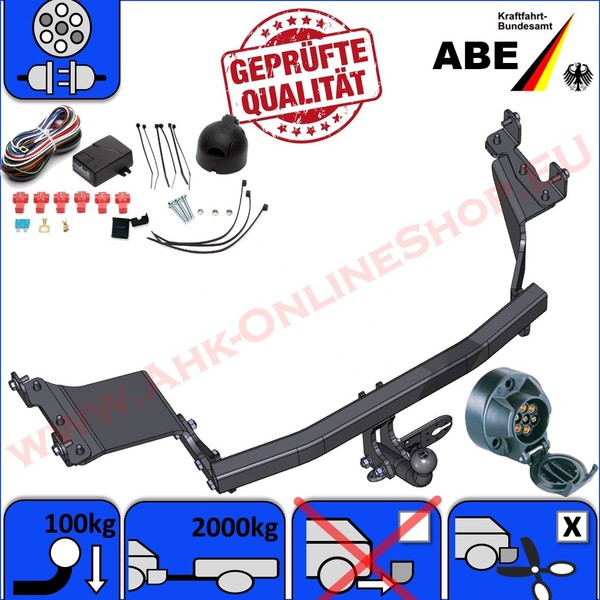 AHK ES7 FüR Mitsubishi Outlander II 07-12.12 AnhäNgerkupplung AnhäNgevorrichtung-image