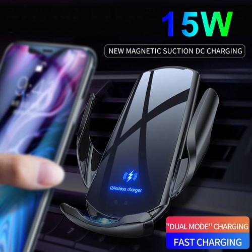 15W  Wireless Car Charger Mount Automatic Clamping Holder For iPhone Samsung - Picture 1 of 14