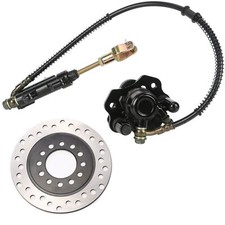 Rear Hydraulic Foot Brake Caliper Cylinder Rotor ATV Quad Go Kart Cart 4 Wheeler
