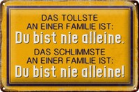 Blechschild Spruch 30X20Cm Das Tollste An Einer Familie Ist Deko Schild Tin Sign