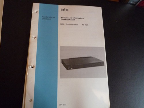 Original Service Manual Schaltplan Braun AC 701