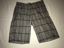 Vans Sureshot Vanphibian Board Shorts Gray Checkered Size 28 EUC 
