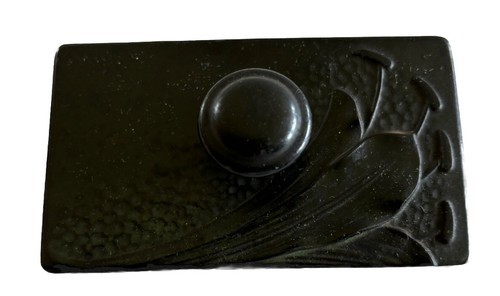 Secador de tinta antiguo de metal decorativo con diseño de lirio de la Selva Negra - Imagen 2 de 4