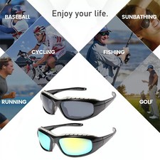 2 Pair Motorcycle Sports Biker Riding Glasses Padded Wind Resistant Sunglasses
