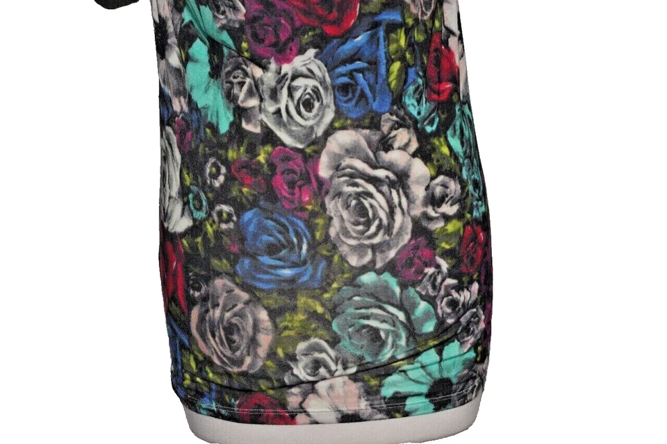 Camiseta drapeada LANVIN multicolor suave manga corta estampado floral talla M Foto 4 de 4