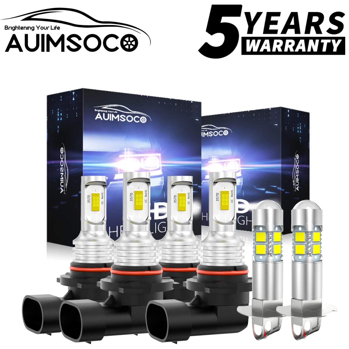 For Lexus SC300 SC400 1994-2000 LED Headlight High Low Beam + Fog Lights Bulbs