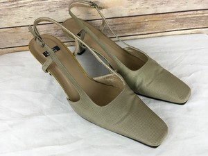 gold slingback kitten heels