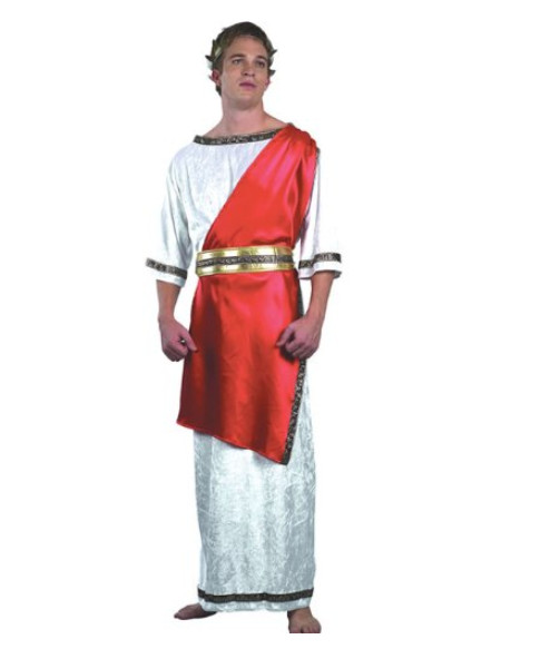 Disfraz De Toga De Julio César, Dios Griego Romano Para Adultos, Con Chal