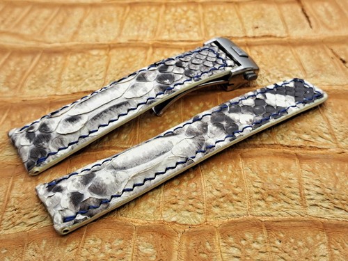 20mm/18mm Leather Watch Band  Exotic Leather Watch Strap - Picture 1 of 11