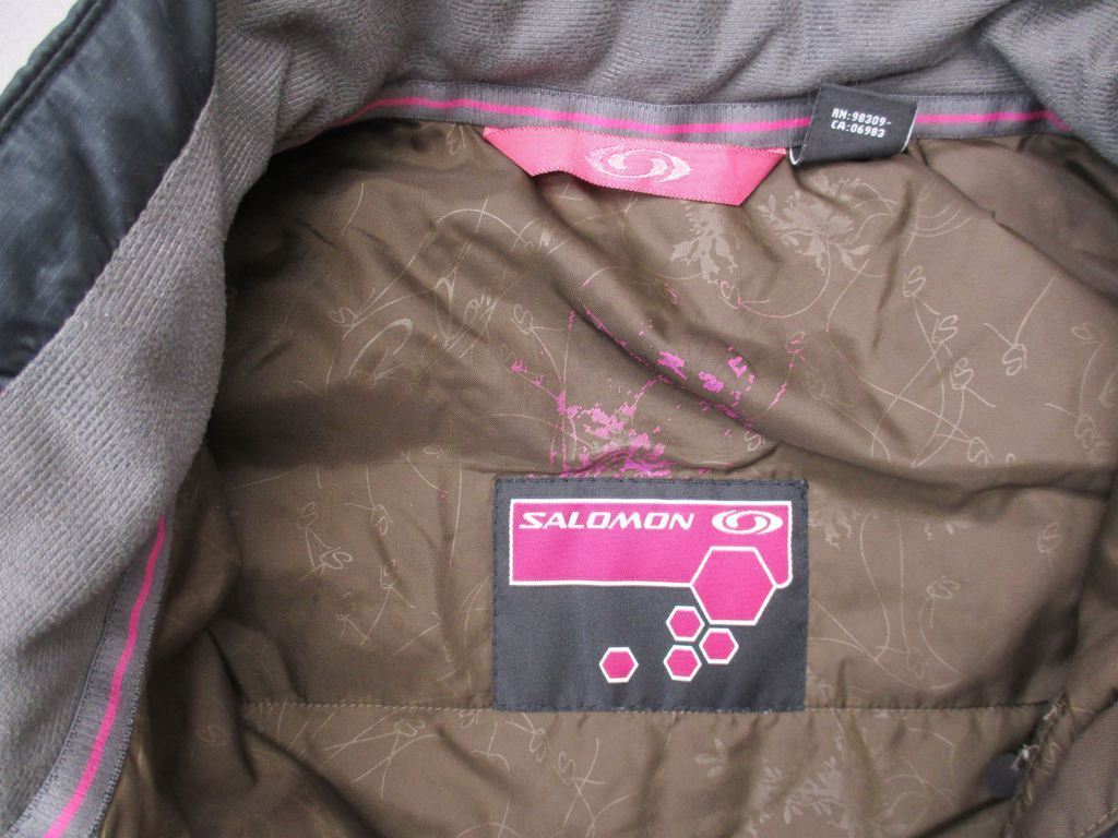 Giacca base Salomon da donna nera cerniera intera senza cappuccio sport interno 7Y307