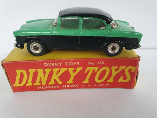 DINKY TOYS HUMBER HAWK # 165 GREEN/BLACK VNC ORIGINAL BOXED 1959/60 - Picture 2 of 12