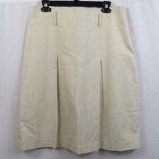 Uniform John Paul Richard Beige Shimmer Linen Blend Skirt Size 10