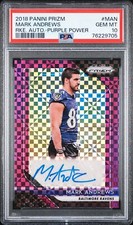 2018 PANINI PRIZM RC AUTOS PURPLE POWER #MAN MARK ANDREWS 6/49 PSA 10 AUTO