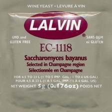 Lalvin EC-1118 Wine Yeast, 5g - 10-Pack
