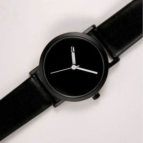 Minimalist Modern Steel Wrist Watch with a Cut-Out for Hour Display - Picture 5 of 8