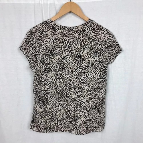 Athleta Women's Organic Daily Printed Short Sleeve T-Shirt Cheetah Small PETITE - Picture 3 of 5