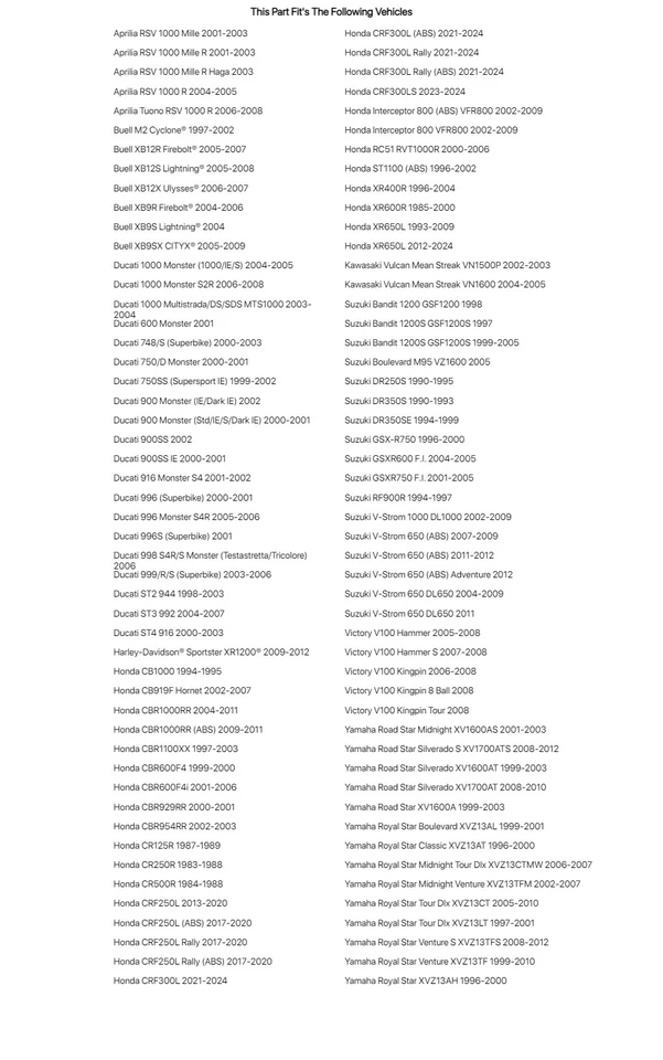 Sellos de horquilla Tusk para APRILIA RSV 1000 Mille R 2001-2003 Foto 4 de 4