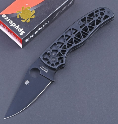 #ad Black Aluminum Handle Lock Back Super Light Weight Camping Pocket Knife Folding $39.54