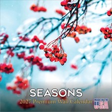 SEASONS Wall Calendar 2027 Summer Spring Fall Winter Gift Photos Beautiful