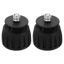 Universal 1/4" 3/8" Rubber Tripod Feet, 2 Pack Anti-Slip 360 Degree Rotation