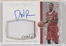 2015 National Treasures College Century Silver 13/25 Delon Wright #352 Auto 01gu