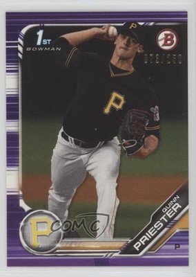 2019 Bowman Draft Purple 73/250 Quinn Priester #BD-44 sa3