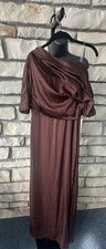 Women’s Chocolate Brown Size 14 Evening Dress New with Tags  No Give Size Up Few