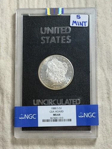 1880-S $1 Morgan Silver Dollar NGC MS64 GSA Super Frosty NON CC GSA