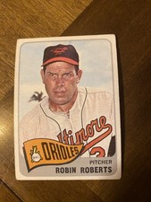 1965 topps baseball. Robin Roberts Card #15 VG