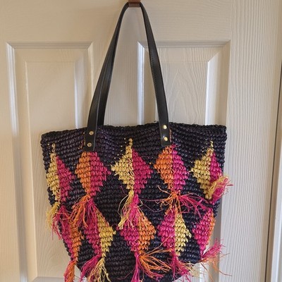 Vincent Pradier Raffia bag NWT