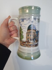Bierkrug Porzellan Schedel Bavaria Sammlerst&uuml;ck Krug Alt Schloss Seehof Keramik