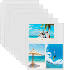 30 Pack Heavy Duty Photo Page Protector 4x6 180 Photos 4x6 3-Pocket