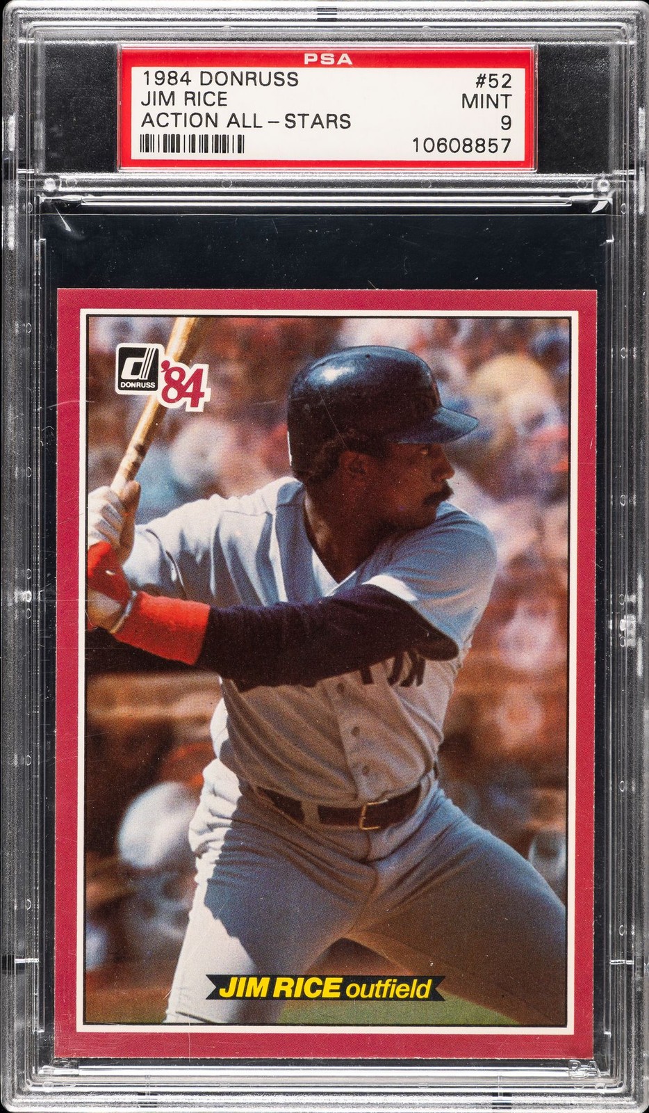 1984 DONRUSS ACTION ALL-STARS #52 JIM RICE PSA 9