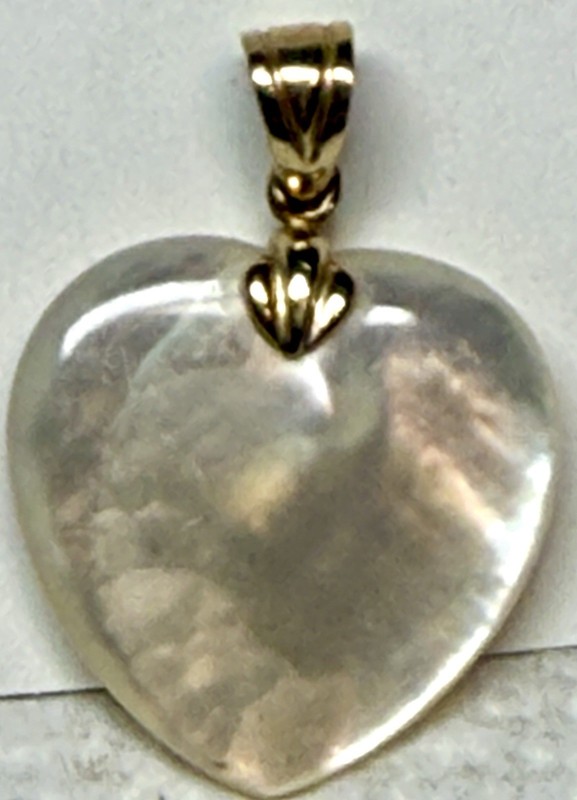 14k MOP Heart Pendant EA East Arts Jewelry Hong Kong 
