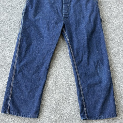 Big Smith Bibs Mens 41 x 30 Carpenter Denim Overalls Jean Farmer USA Made Work - Picture 11 of 17