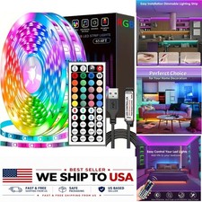 RGB LED Strip Lights with 44-Key Remote, USB 5V Color Changing Tape for Room TV