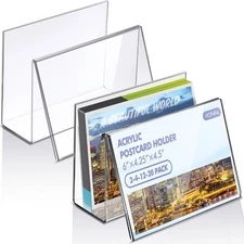 Clear Acrylic Postcard Holder Business Card Holder Greeting Card Display Clea...