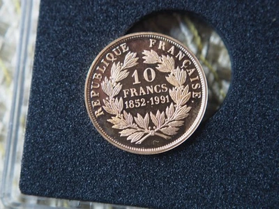 France, 10 Francs or gold 1991 Louis-Napoléon Bonaparte pas 20 fr - Photo 1/4