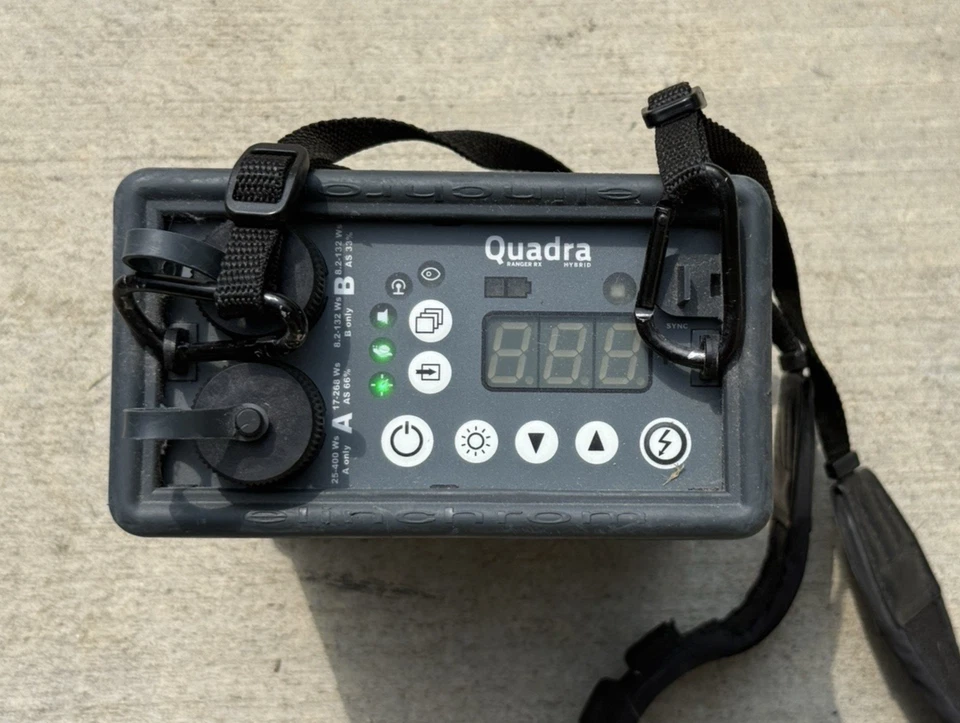 Sistema de batería ultra compacto híbrido Elinchrom 400 Quadra cabezal S y cabezal HS Foto 2 de 4