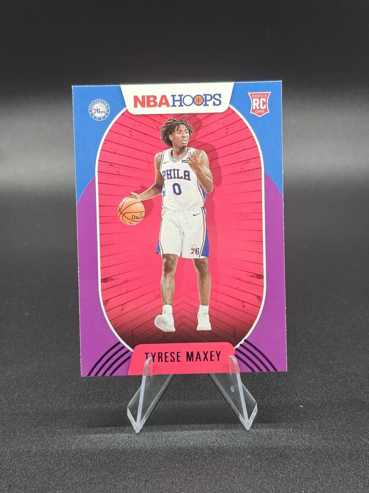TYRESE MAXEY 2020-21 Panini NBA Hoops Purple Parallel Rookie (RC) #207 76ERS