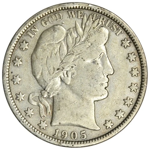 1905-O BARBER HALF DOLLAR ~ NICE VF