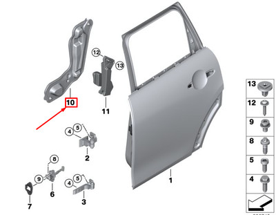 Mini Cooper F55 Tür hinten links Schalldämmung 51487386609 7386609 NEU ORIGINAL