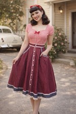 Vintage 70s Gunne Sax Jessica  s Gunnies Prairie Calico Midi Skirt Burgundy 9