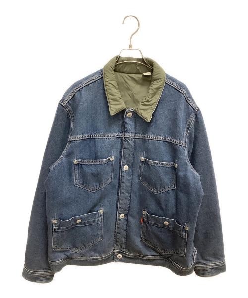 Men's XL Padded Denim Jacket Warm Blue Casual Streetwear Coat  -image