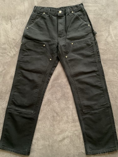 Vintage Carhartt Double Knee Carpenter Pants Mens 32x32 B01 BLK USA Made Black