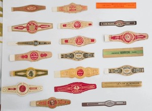 OFFER: Collectible Cigar Bands,  Old  Vitolas, 20  Different Cigar bands,  St 6