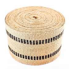 Jute Webbing 3.5" x 10 Yards Natural Burlap Black Stripe Upholstery Craft