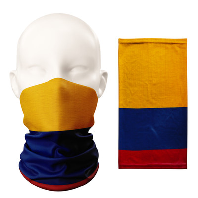 Kolumbien Flagge Schlauchschal - atmungsaktive Maske Hals Gamasche Gesichtsbedeckung
