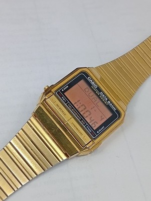 Vintage 80's CASIO Data Bank DB-310 Gold Tone 32mm Digital Watch  871 Modual