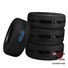 4 Pack Seasonal Tire Tote, 700D Spare Tire Cover, Portable 4 Pack 22" - 31"